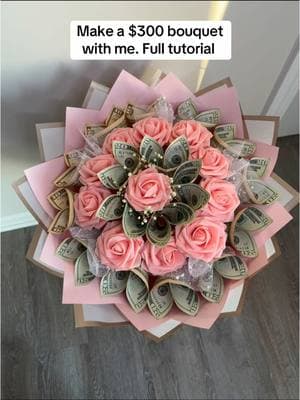 A pink money bouquet 💓💓  #DIY #ramo #flowers 