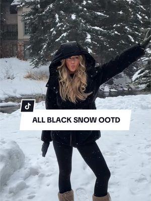 An all black outfit in the snow>> 🖤🌨️ ABSOLUTELY @CARSON LIGHT  #revolve #allblackootd #snow #snowoutfit #OOTD #outfitoftheday #snowfashion #fashion #skitrip #girlstrip #skiseason #snowday #winter #winterfashion 