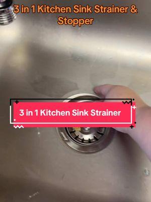 #3in1kitchensinkstrainerandstopper #kitchengadgetsyouneed #sinkstrainer #tiktokshopfinds 