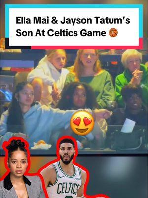 Ella Mai was spotted at a recent Celtics game with her and Jayson Tatum’s son, and seemed to cover his face when the camera panned to them! 👀 #EllaMai #JaysonTatum #Celtics #TheShadeRoom #fyp #viralvideo ✍🏾: #TSRStaffBD 