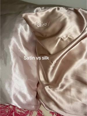 Silk versus satin pillow cases #blissy #silk #silkbedding #satin #bedding #roomdecor #skin #hair 