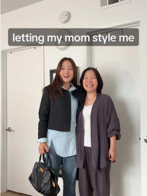 my mom moved closer to me so now i can film more with my fashionable umma again 🥹🥹🥹 #outfits #outfitstyling #fashion #momanddaughter 