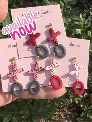 Love in style 💋❤️💋❤️  X and O's Dangle Earrings now Available in my TikTok Shop!  Join me in todays Live. 🥰 #statementearrings #earringlover #HandmadeJewelrys #clayart #clayearrings #clayjewelry #polymerclay #ValentinesDay #valentinesdaygift #valentinesearrings #loveearrings 