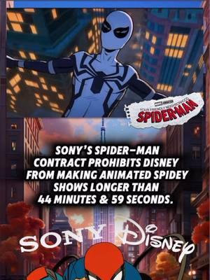 I would imagine that Sony would have to take Disney to court if they made an animated show that ran for 45 minutes. Would it be worth it? In the short run, yes. It would be lucrative for Song. In the long run, no. A law suite over seconds or minutes would make Sony look juvenile and petty.  . . . . . . #yourfriendlyneighborhoodspiderman #spiderman #peterparker #normanosborn #harryosborn #marvel #marvelcomics #marveluniverse #marvelstudios #marvelanimation #marvelcinematicuniverse #mcu #sony #sonysspidermanuniverse #ssu #comics #comicbooks #superheroes #heroes #cartoons #animatedseries #animation #movies #videogames #funfacts #interestingfacts 