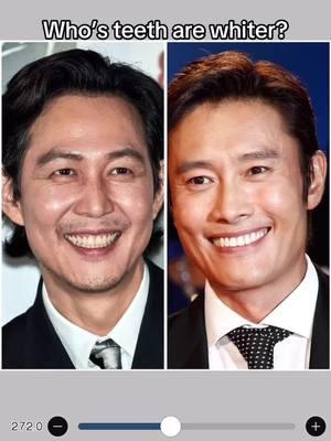 Who’s teeth are whiter? | 456 x 001 | #456 #001 #leebyunghun #leejungjae #squidgames #foryou #squidgames2 #gihunsquidgame #inhosquidgame #456x001 