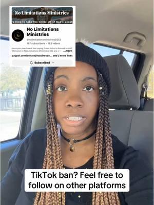 🎆 TikTok ban? Feel free to follow my husband and I on our other platforms! I’ve enjoyed the TikTok journey, but if it’s time to move onto other avenues, so be it. 😇 (YouTube channnel; No Limitations Ministries. Instagram; jalynashley1991)  #godschild #godschildren #godsfamily #freeinchrist #freedominchrist #savedbygracethroughfaith #savedbygrace #nocondemnation #jesusislord #christiancreative #creative #christianartist 