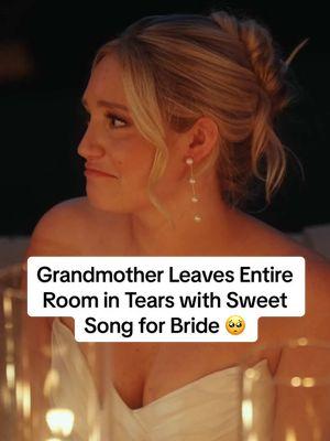 A grandmother’s love is truly one of a kind 💛 Kennedy’s grandmother’s heartfelt speech and touching rendition of 'You Are My Sunshine' have us all in tears. 🥺♥️ 🎥: @6thdayfilms  Head to the link in bio see more of Drew + Kennedy's beautiful Indiana wedding. #weddingsong #emotional #emotionalspeech #grandmaslove #weddinghighlight #indianawedding 