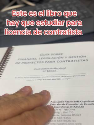 Este es el libro que se necesita estudiar para sacar la licencia de contratista en el estado de Maryland #contratista #mhic #codigosdeconstruccion #remodelacion #licenciadecontratista #licenciapararemodelacion #contratistaemmaryland 