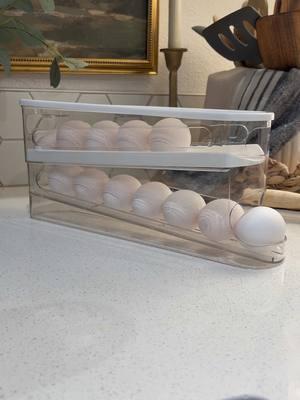 Who knew egg storage could make me so happy🥲  #eggstorage #eggstoragebox #eggorganizer #organizedhome #organization 