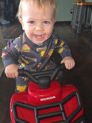 The excitement on his face as he's trying to figure out his new toy is the cutest!! #babyboy #babyboy #toddler #boymama #crazykids #tiredmom #tired 