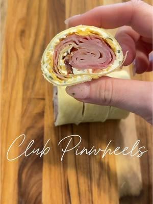 Club Pinwheels 🥪  Ingredients: -Tortilla (I used @olemex_labanderita GF tortilla’s) -Chive Cream Cheese -Extra Sharp Cheddar Cheese -Bacon -Ham & Turkey  Chill in the fridge for 20 minutes before cutting ✨ #pinwheel #pinwheels #fingerfood #sandwich #club #clubsandwich #momoftoddlers #momof2 #momtok #MomsofTikTok #girlmom #viral #whatmytoddlereats #whatmykidseat #Recipe #appetizer #fyn #fyp #fypツ #nocooking 