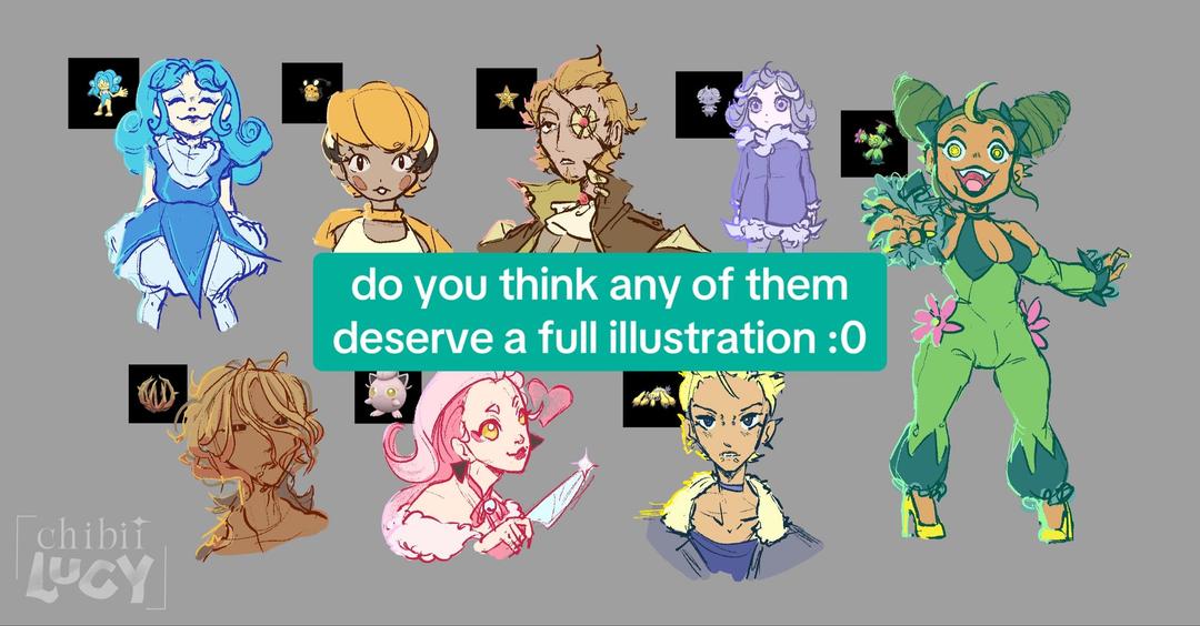 IM SORRY I DONT KNOW WHY THIS IS SO FUN i feel bad for doing this over and over but i cant stop My hope is that non-pokemon fans can like them too, like with the sticker series :,) HIT LIST (chosen via generator): Simipour, Dedenne, Staryu, Espurr, Maractus, Bramblin, Scream Tail, Galvantula 😖❣️ #artist #digitalart #fanart #photoshop #pokemon #gijinka 