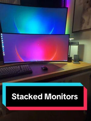 This is THE BEST stacked monitor setup on TikTok and it is ON SALE! get yours today!! #MonitorArm #DeskSetup #HomeOffice #ErgonomicSetup #GamingSetup #TikTokShop #WorkFromHome #DualMonitorSetup #MonitorLayout #ProductivitySetup