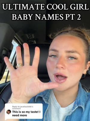 Replying to @jacattackkkk BACK AT IT! COOL GIRL BABY NAMES PT 2 🎀  #babynameideas #babynameslist #babygirlnames #trendingbaby #coolgirl #pregnanttiktok #momtok #baby #babygirl #babyname 