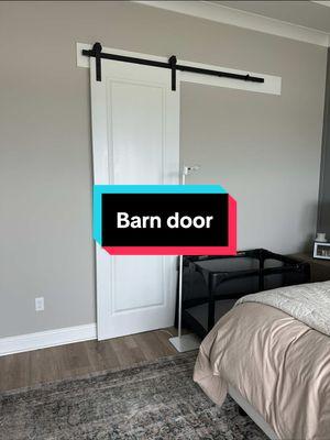 Do you have a barn door in your bedroom? If so, what do you think of it? #homebuilding #homedesign #primarybedroomdesign #primarybedroom #barndoor 