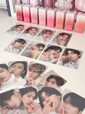 unboxing ateez nacific dew glaze tints 🎀✉️ these shades are so perfect & the photocards are the cutest !!! #ateez #ateeznacific #nacific #atiny #kpopaesthetic #makeup #kpopunboxing #fyp #foryoupage #fypシ 