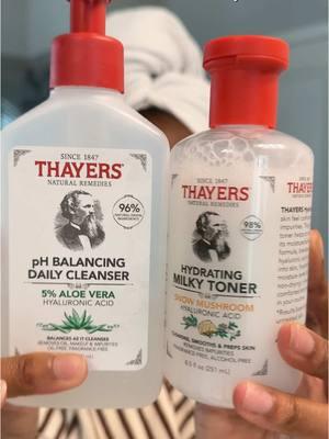 Sharing my two favorite @Thayers skincare products in my morning routine! You can shop the Daily Cleanser and Milky Toner at @Walmart ! #thayerscreatorsquad #thayerspartner #thayers 