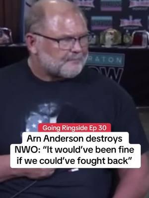 On #goingringside episode 30 #arnanderson discusses #nwo in #wcw created by #ericbischoff and #hulkhogan #wrestletok #fourhorsemen #ricflair 