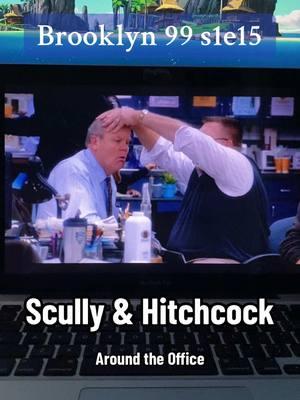 Always good for a yuck #brooklyn99 #scully #hitchcock #amysantiago #charlesboyle #terryjeffords #jakeperalta #captainholt 