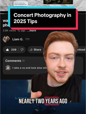 Replying to @Toni Dee #greenscreen starting out as a concert photographer in 2025 is going to look a lot different than previous years. Here is my best advice for those starting out and what beginner photographers should be on the lookout for.  #nyphotographer #fulltimefreelancer #concertphotography #concertphotographer #tourphotographer #concertculture #concerts #musicindustry #musicbusiness 