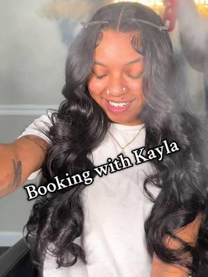 Booking with Kaylaa🤪  January Bookings Are Open for new & returning clients ❄️ Service : Kayla’s Krown Provided Frontal Wig + Installation  Secure your appointment today  @kaylakrowns @kaylakrowns @kaylakrowns #atlantahairstylist #wiginstall  #gluelesswigs #wigs #explorepage #wigbusiness