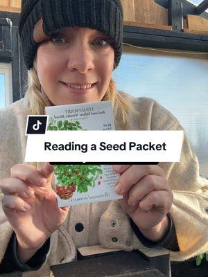 Reading a seed packet! #seedstarting #seedsowing #veggiegarden 