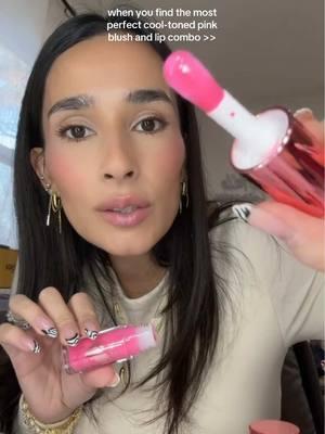 cool-toned pinks are the best pinks 💕 @jazzymarinello is wearing our lip oil in ‘wait, actually?’ and our blush in ‘it’s a secret’ #poppicosmetics #lipoil #lipoils #glossylips #chappedlips #affordablemakeup #makeup #amazonfinds #amazonmakeup #poppibabe 