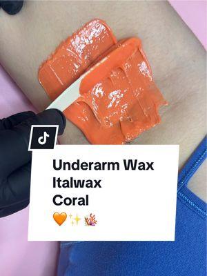 Underarm Wax ✨🧡  #underarmwax #italwaxcoral  #underarm #axilas #ceradeaxilas #hardwax #wax  #lasvegasesthetician 