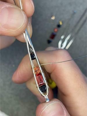 These were a fabulous holiday gift I made for my sister-in-law. 🩶💛❤️ . . . #handmadeearrings #wirewrapearrings #jewelrygifts #gemstoneearrings #birthstoneearrings