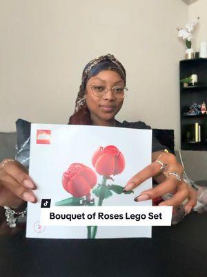 Part 2 || Once I got to the end of part 1, I realized I had to build 3 more of the roses 🙄😂 so here we are @LEGO   #legotiktok #legoset #bouquetofroses #legosets #fyp 