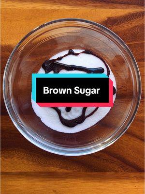 Homemade Brown Sugar 🤗 As simple as it gets. Just add 1 tablespoon of molasses to a cup of granulated sugar and mix until the molasses is evenly distributed. That's it! This creates light brown sugar...if you want dark brown sugar, just add an additional tablespoon of molasses to the sugar. #brownsugaroatmilk #sugarrush #fyp 