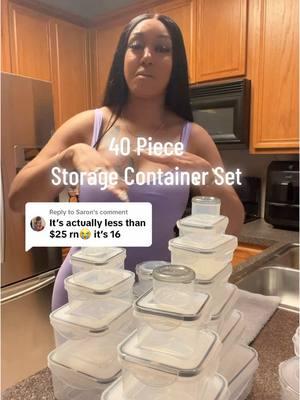 Replying to @Saron I love these storage containers! The 40 piece set is more than enough to keep all my food fresh and healthy.  #foodstorage #TikTokShop #container #aisoon 