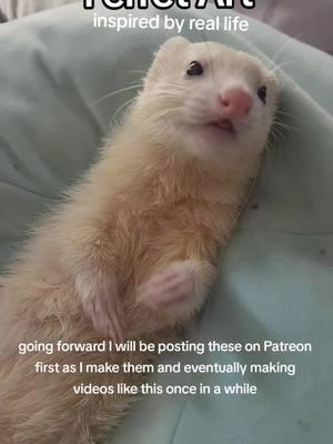 Ferret Art Inslired By Real Life Vol 2 💖 #wholesome #ferret #ferrets #vvaffles #cheepgoyeet 