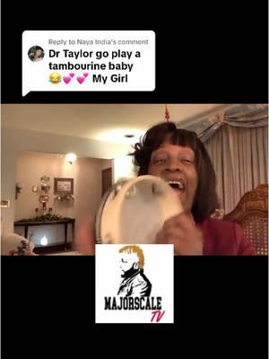 Replying to @Naya India  Dr. #JeanetteTaylor #majorscaletv  #tambourine #handclapping Jeanette Taylor 👏🏾👏🏾