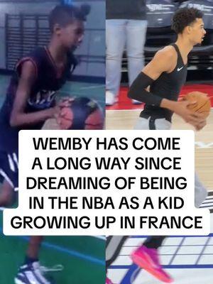 With Wemby turning 21-years-old here’s a flashback to some incredible footage of him working on his ball handling as a pre teen outfitted in an Allen Iverson jersey in France. Wemby has pushed himself to become the best player he possibly can from a very young age #draftexpress #wemby#wembanyama#victorwembanyama#alleniverson#dribble#basketball#basketballtiktok#spurs#france 