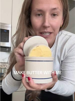 We love homemade butter!!! (Waiting for my bagels to finish proofing) #sourdoughrecipe #sourdoughclub #fyp #sourdoughrecipes #sourdoughbreadrecipe #sourdoughbaking #sourdoughtok 