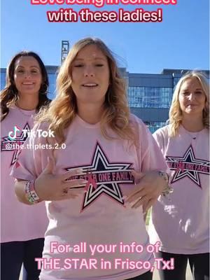 Love the connection with these ladies! They have all your info for THE STAR in Frisco,Tx! Tours, Events, etc. Thank You @The Triplets 2.0 for your support of our Cowboys Fans Unity message! ✭ #onestaronefamily #thetriplets2.0 #dc4l #unitedbythestar #dallascowboys #dallascowboysfans #puropinchecowboys #wedemboyz #tiktok 