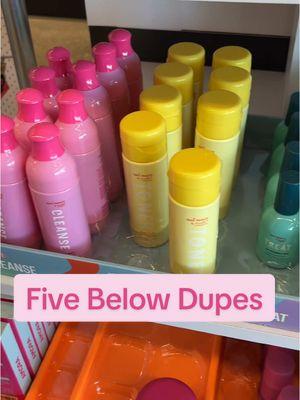 Five Below makeup dupes and skincare dupes! 💕💄💋 #fivebelow #fivebelowfinds #dupes #fivebelowskincare #fivebelowmakeup #makeupdupe #skincaredupes #fyp #shopping  #creatorsearchinsights 