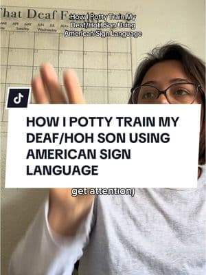 See the difference between American Sign Language and English?  #pottytraining #training #potty #deafhohkids #hoh #deaf #momlife 