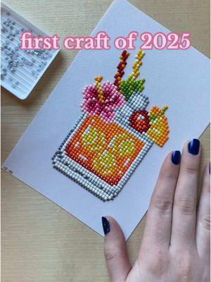 first craft of 2025: mai tai! i’m loving this cocktails mini diamond art kit from @PaintGem i got for christmas! #CapCut #diamondart #diamondpainting #DIY #paintgem 