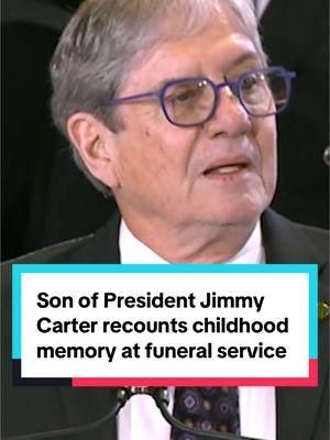 During a private funeral ceremony for the late President Carter attended by Carter Center staff, Chip Carter, the president's son, recounted how his father learned Latin to tutor him over Christmas break after he failed a midterm in 8th grade. #news #JimmyCarter #POTUS 