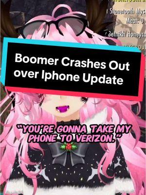 Boomer Crashes Out over IPhone Update #creatorsearchinsights #storyontiktok #caretaker #nurse #femboyvtuber #cutevtuber #boomer #heartpatient #envyam #envyvtuber 