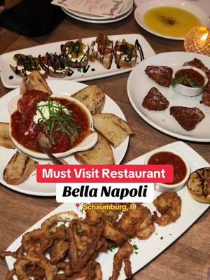 a must VISIT Italian restaurant near Chicago!! ⁣ ⁣ Bella Napoli is family friendly and has so much to choose from!! Definitely a visit during the winter season 😮‍💨⁣ #bellanapoli #schaumburgillinois #chicagolandrestaurants #italianfoodchicago #chicagoeats #chicagolandrestaurant #thingstodonearchicago #schaumburgrestaurants 