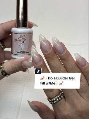 Builder gel fill using the @Kokoist USA Nail Thoughts builder gel ✨💅🏼 #nails #diynails #buildergel #nailday #longnails #naturalnails #domynailswithme #kokoist #nailthoughts #nailinspo #nailtutorial #nailvideo #nailsathome #gelnails #almondnails #cutenails #utahnails #newyearsnails 