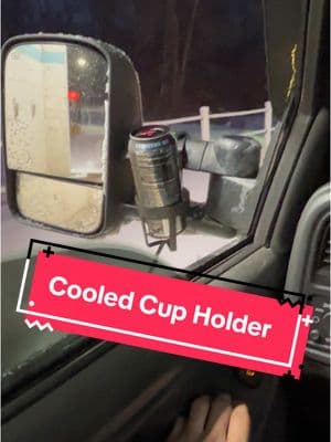 No cooled cup holders? No problem… #invention #redneck #truck #plowing 