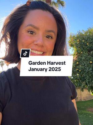 Garden Harvest January 2025 #gardentiktok #gardentok #zone9b #gardenharvest