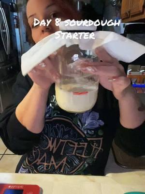 Day 8 sourdough starter #sourdough #sourdoughstarter #sourdoughstartertutorial #sourdoughstarterday8 #sahmsoftiktok 