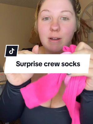 These random surprise crew socks are so cute! I literally can’t go to the gym without my crazy crew socks! #socks #crewsocks #GymTok #gymclothes #gym #resolutions 