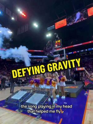 dunking over the Suns Dancers was WICKED  #stunt #dunk #sunsdancers #sunsup #TheGorilla #NBA #basketball #phoenixsuns #Go #mascot #sportstiktok 