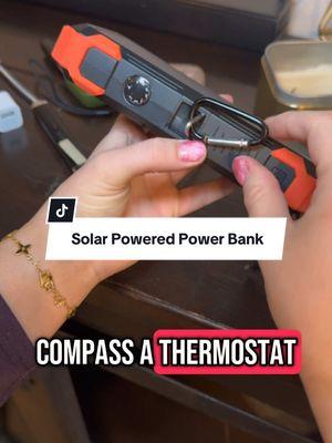 This thing packs! You can charge 5 things at a time, different light modes, with a build in thermostat & compass! Its perfect for the unexpected situations! Ill pin it above for you! 👏@BLAVOR ENERGY #blavorenergy #solarpowerbank #emergencypreparedness #solarpower #solarcharger  #powerbankcharger 